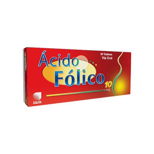 Acido Folico 10 Mg X 30 Tab Calox